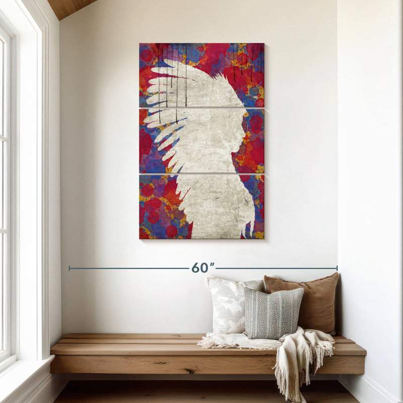 Lelar Abstract Indian, 45" H x 28" W