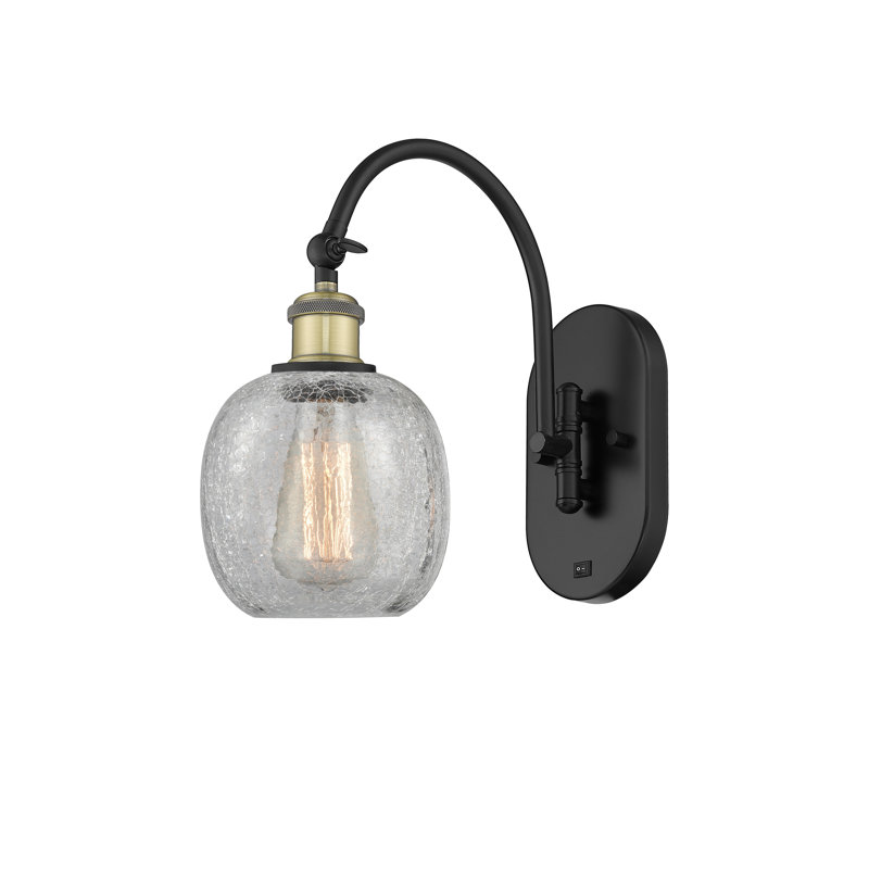 Bras pivotant en acier Alve, DEL, Laiton antique noir