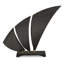 Sculpture bronze foncé Uttermost Wind Crest