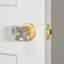 Viaggio Circolo Rosette Privacy (Bed & Bath) With Quadrato Crystal Knob-2030137115-2030137110