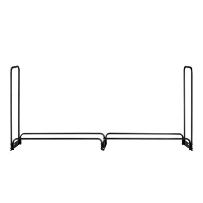 Support à bois de chauffage avec une capacité de 8 pi, capacité de 1/2 corde, cadre robuste, couvercle imperméable pour support de foyer 660 lb, poids maximum, couvercle, fer thermolaqué, porches et jardins appropriés