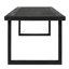 Table d'extérieur en bois 69 po avec sablage gris foncé