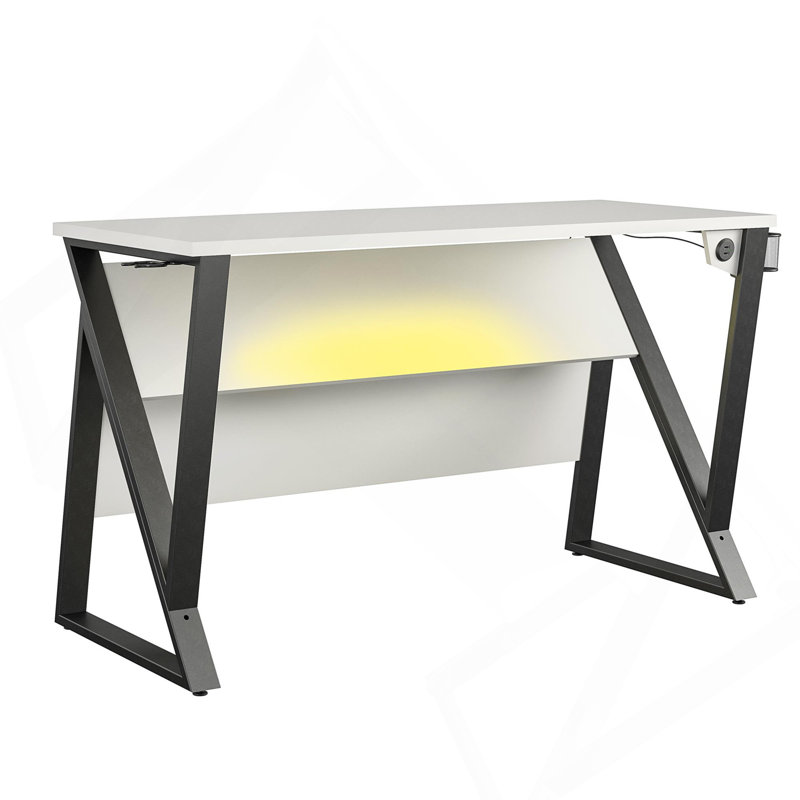 Bureau de jeu réglable, blanc