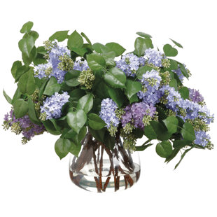 Fabric Lilac Arrangement in Vase