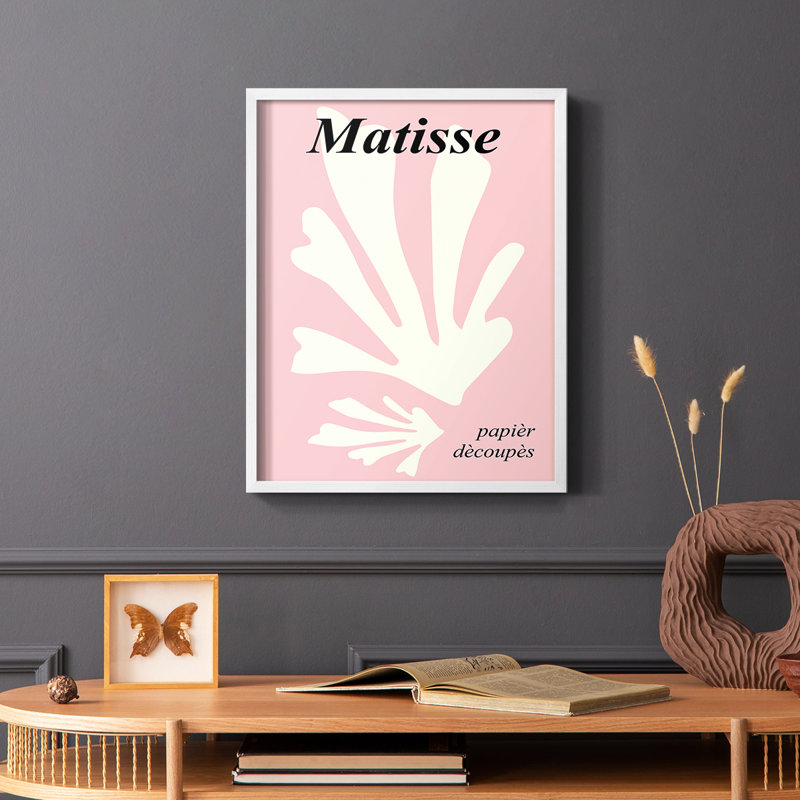 Matisse CECLVI, reproduction encadrée - bois massif, H 14 po x l 11 po, Blanc