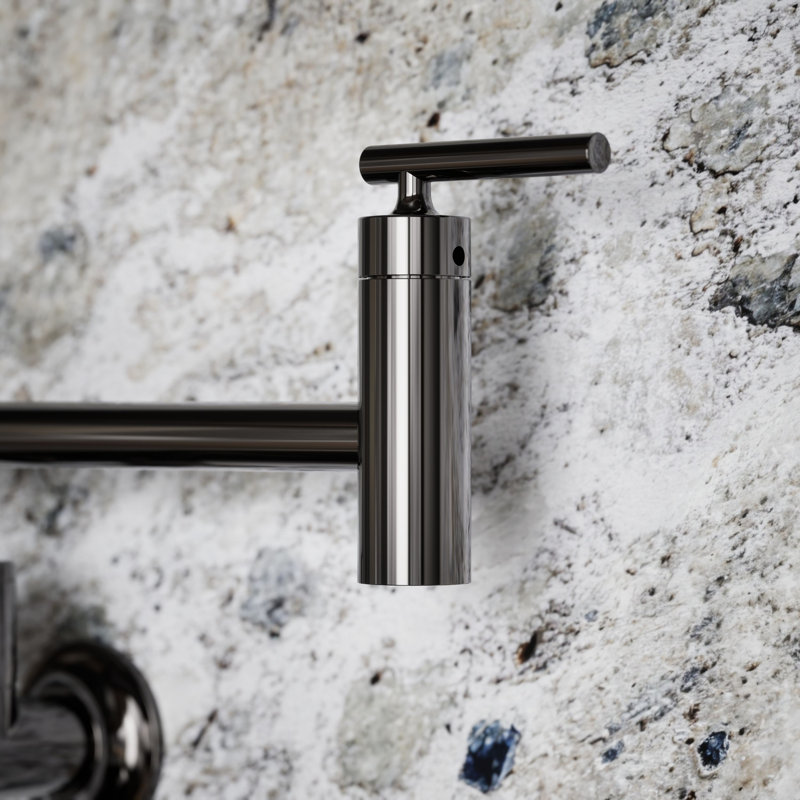 Wall-Mount Pot Filler Faucet, Swing Arm Kitchen Pot Filler Faucet, Titanium