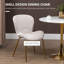 Ensemble de 2 chaises de salle à manger, chaise d'appoint moderne avec dossier rembourré, revêtement en lin pour la cuisine et le salon, blanc crème