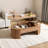 Coffee Table With Hydraulic Lift Mechanism, Hidden Compartment And Wavy Grooves Design-1498281060