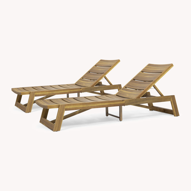Chaise longue de patio 2 pièces