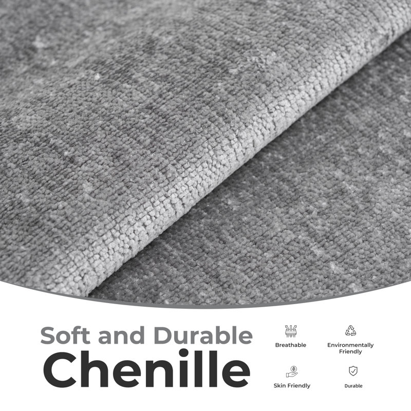 Giant Bean Bag Chair For Adults, Grey Chenille