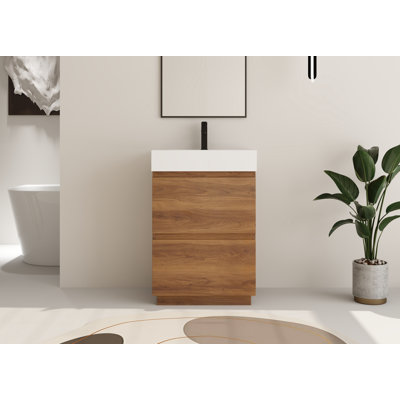 Meuble-lavabo simple avec plateau en résine 23,84 po Pavit