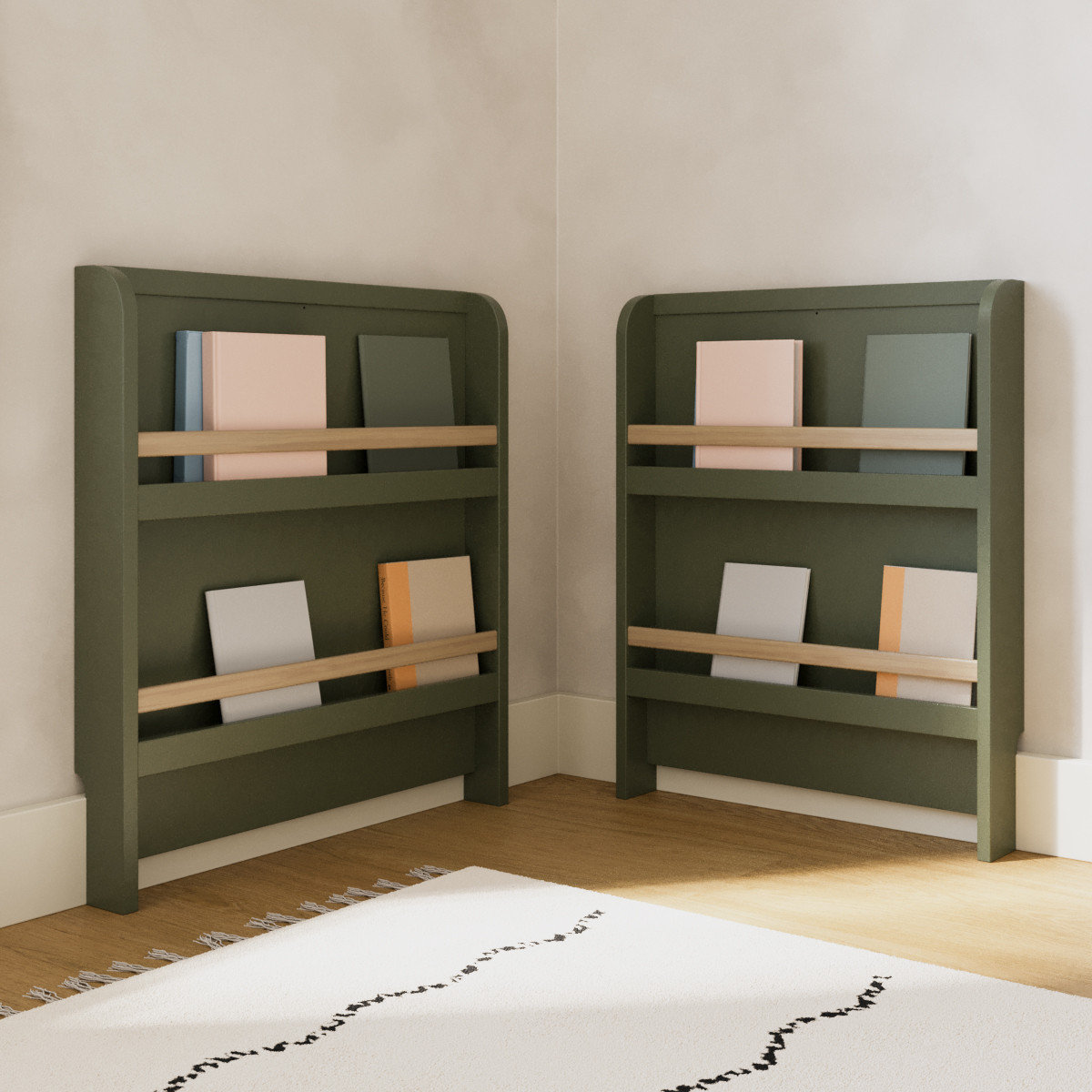 Read-with-Me Pine 4-in-1 Convertible Crib, Olive/Driftwood, Crib