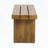 Rustic Acacia Wood Slat Bench with Block Legs