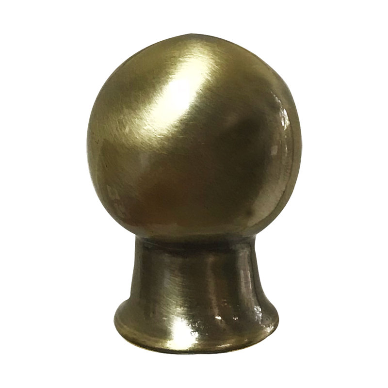 Ball Shape Lamp Finial, Antique Brass