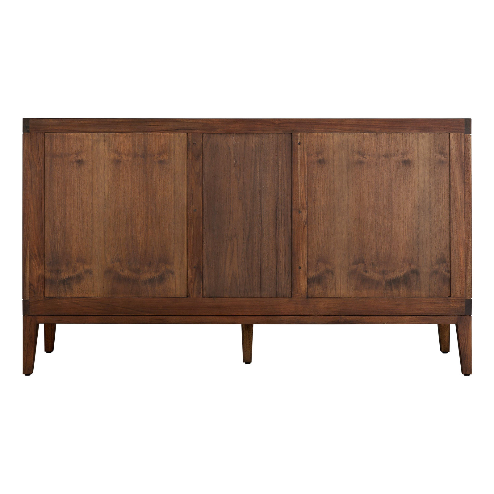 Aliso 60" Teak Double Bathroom Vanity, Arctic White Quartz, Single-Hole Centered, Java
