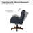 Lundgren Transitional 26.5" W Vegan Leather Tilting Executive Chair with Lumbar Support and Solid Base-984894611