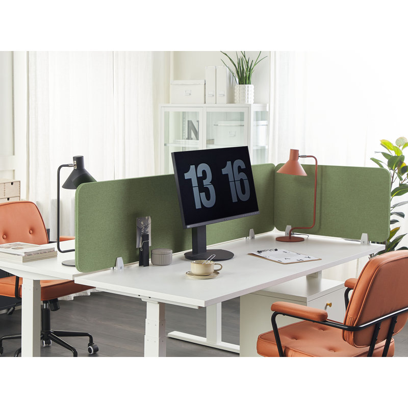 Wally Desk Dividers, 160cm x 40 cm, Green