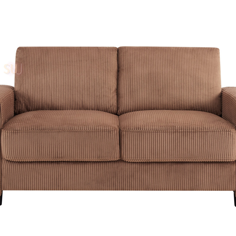 Canapé en velours côtelé 2 places moderne et minimaliste, doux et confortable pour une utilisation à domicile toute l'année