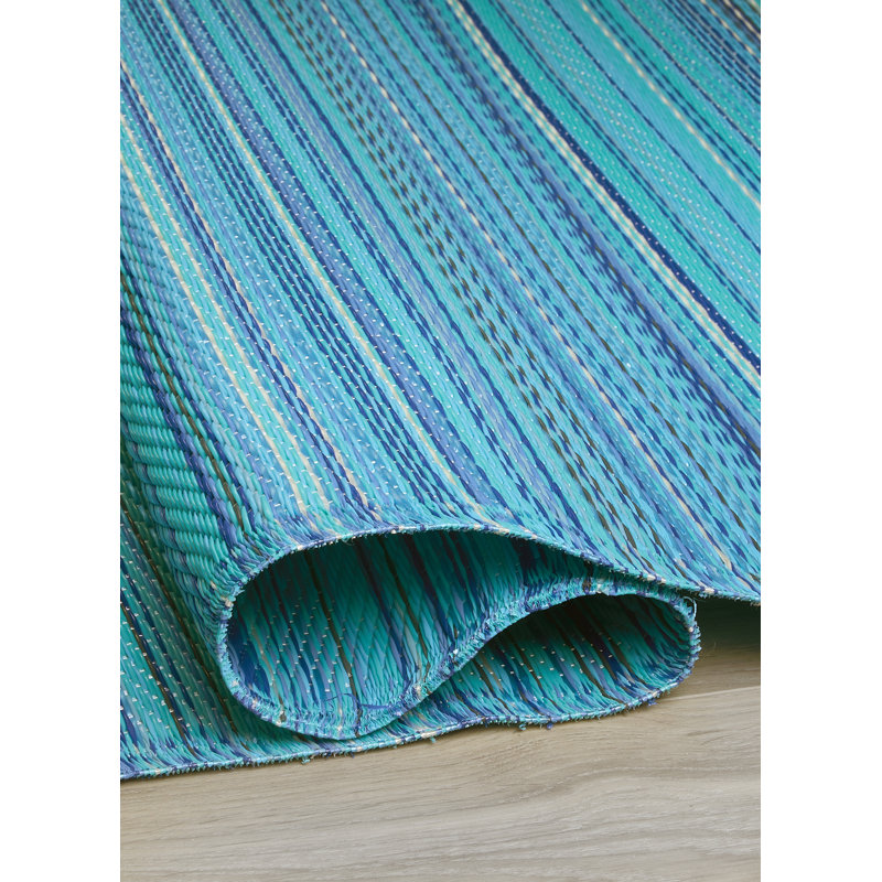 Tapis d'extérieur à rayures Geo Modern, Rectangle de 5 pi x 8 pi