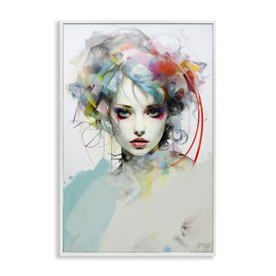 Abstract Hair Visage Framed Giclee Art by Roozbeh Bahramali