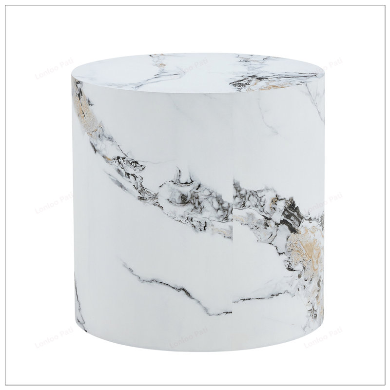 Versatile Cylindrical Table with Stylish Pattern for Multiple Interior Uses and Enhanced Durability