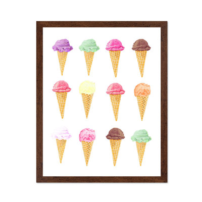 Différentes saveurs de crème glacée