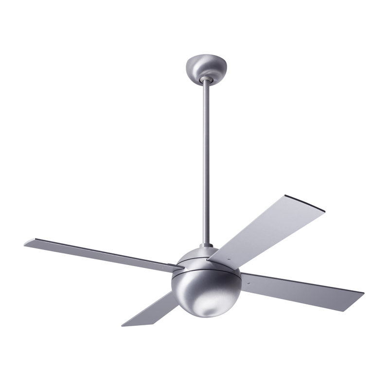 Ball 42'' Ceiling Fan, Aluminum, Brushed Aluminum, Fan Speed Control