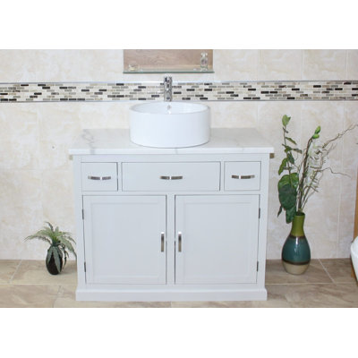 Robidoux 1000mm Single Bathroom Vanity with Vessel Ceramic Basin