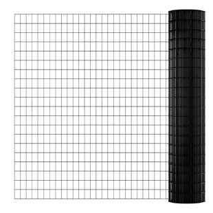 16 Gauge Welded Wire Mesh Fence Black Roll Chicken Rabbit Goose Mesh Wire for Garden Yard Animal Barrier (Mesh Size：2" x 3")