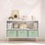 Bibliothèque pour enfants avec tiroirs en tissu pliables, présentoir à livres pour enfants, armoire de rangement pour jouets-129677191