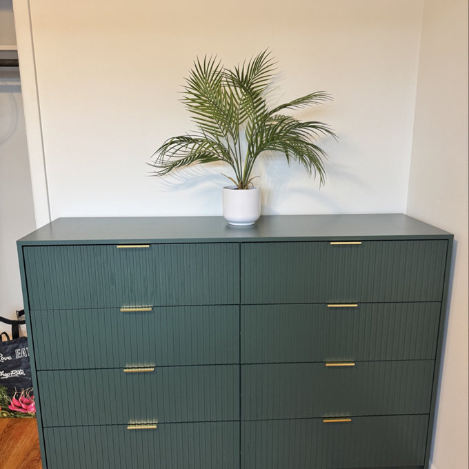 8-Drawer Double Dresser, Black