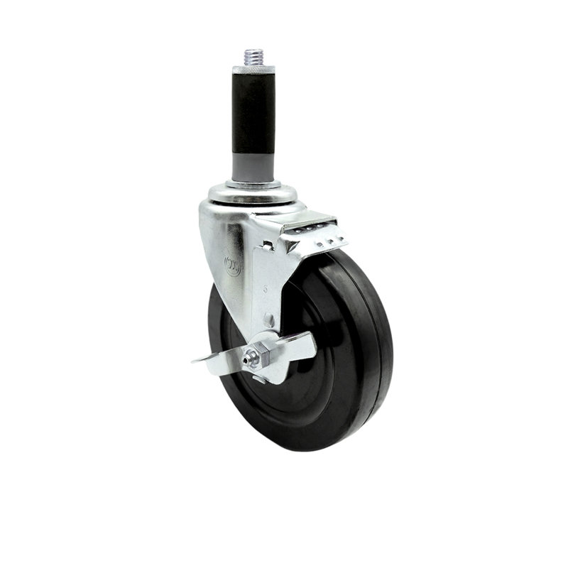 Hard Rubber Caster with Brake