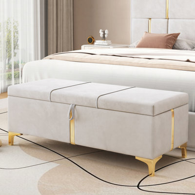 Banc de rangement rembourré Zeger