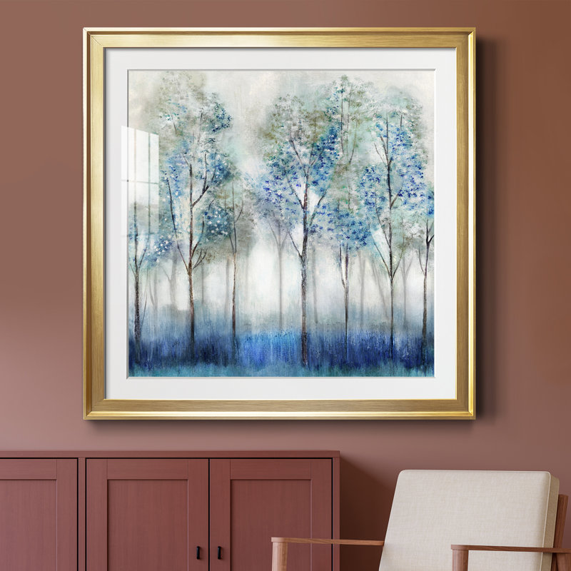 Forêt de rêve - peinture encadrée, Cadre doré, H 34,5 po x l 34,5 po x P 1,5 po
