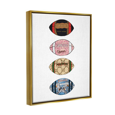 «Trendy Glam Footballs», peinture sur toile