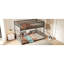 Lit superposé gris avec - fait pour le confort et grand lit double au-dessus du grand lit, pour améliorer le décor de votre chambre à coucher
