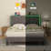 Calil Bed Frame with LED and Charging Station, Upholstered Platform with Adjustable Headboard