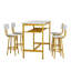 Ensemble de table de bar et chaises pour 4, ensemble de 4 chaises de table de petit déjeuner à hauteur de comptoir de 4 pour salle à manger, cuisine, bar et appartement