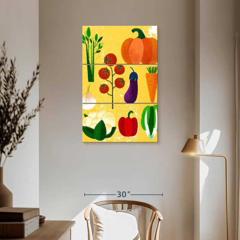 Yarlin Vegetable Variety, 57" H x 36" W