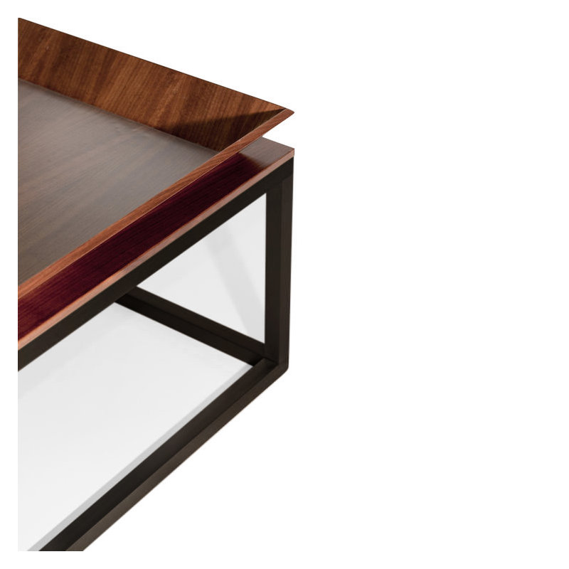 Le Solid Wood Coffee Table, Walnut, Oiled Bronze