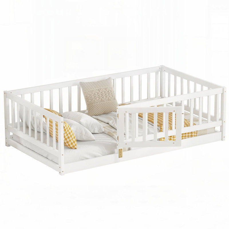 Lit en bois, Blanc, Simple