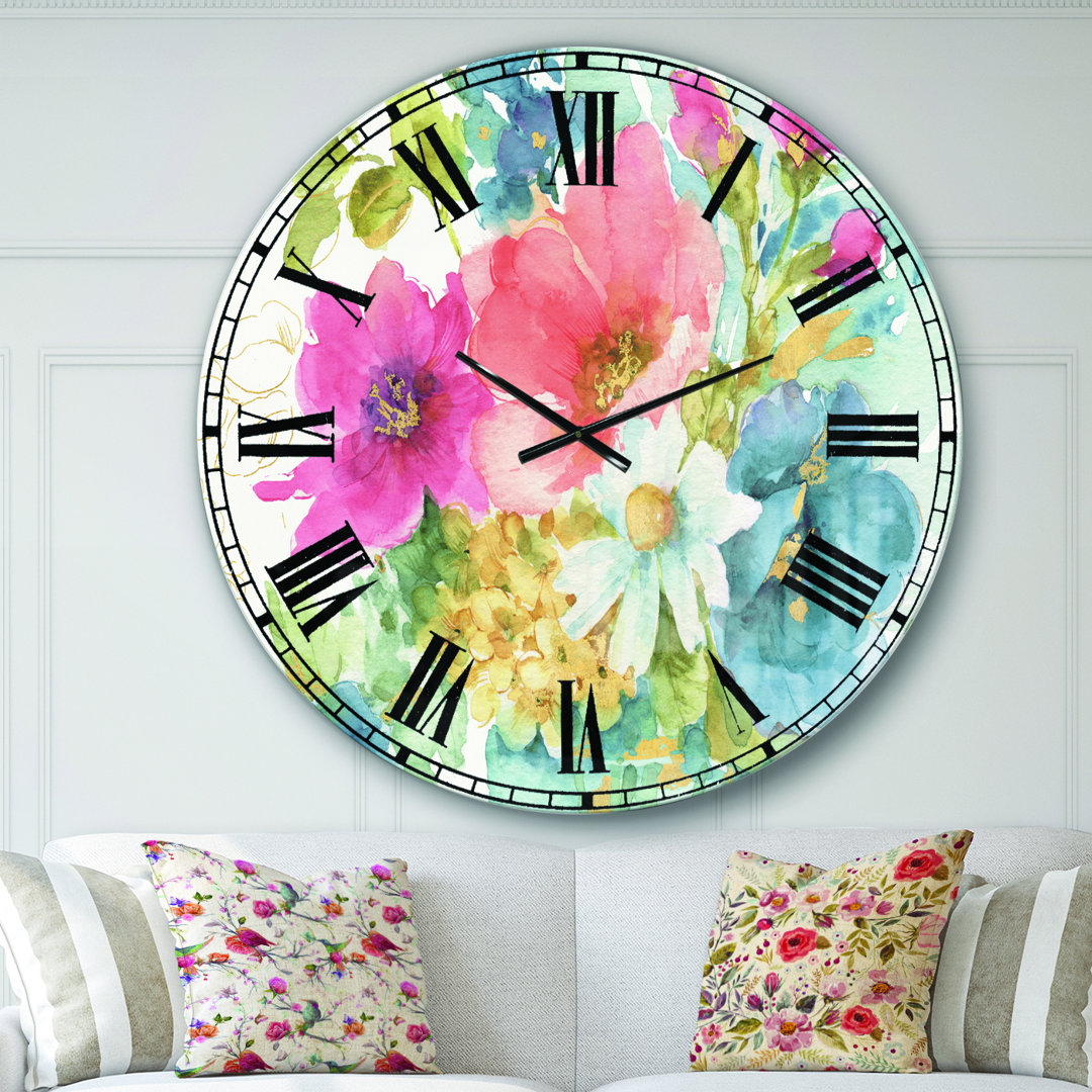 My French Garden - Traditional wall clock East Urban Home 