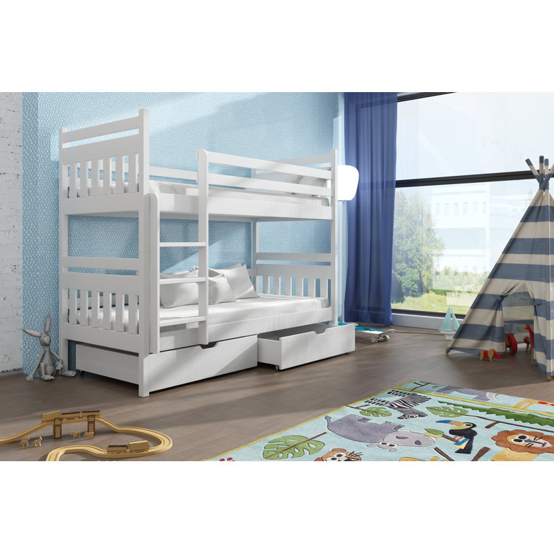 Massimo Single (3') Standard Bunk Bed and Mattress, White