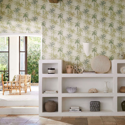 Jane x Clarke and Clarke Palmyra 10.05m x 52cm Metallic Wallpaper Roll