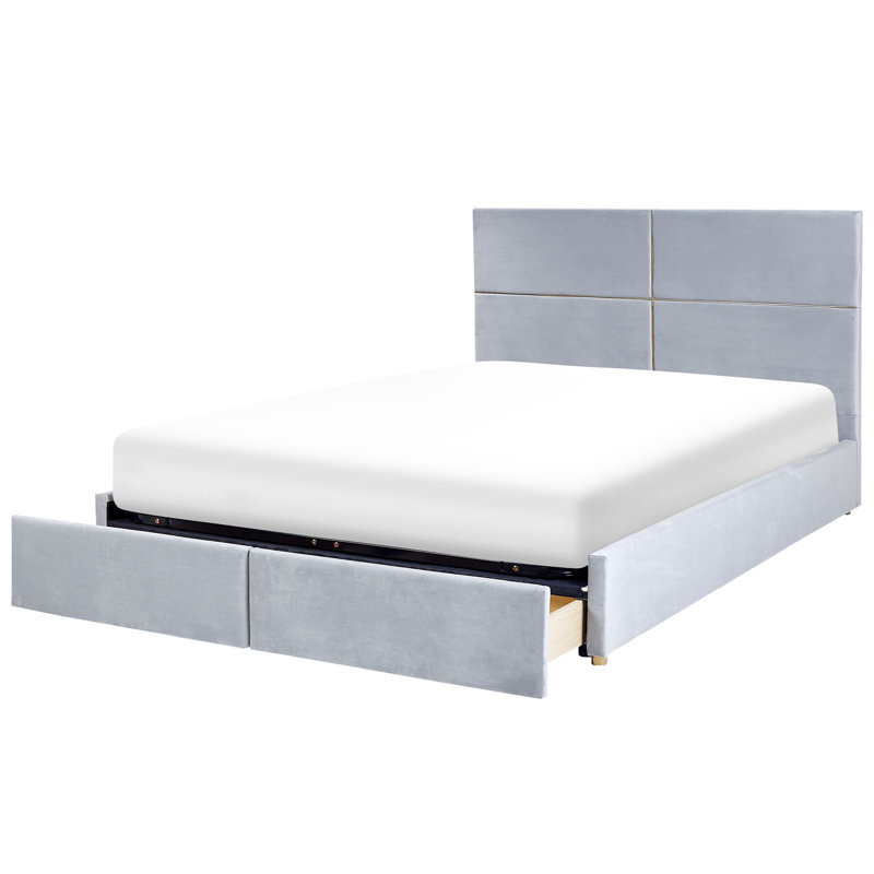 Okeden Upholstered Bed, Super King (6'), Light Grey
