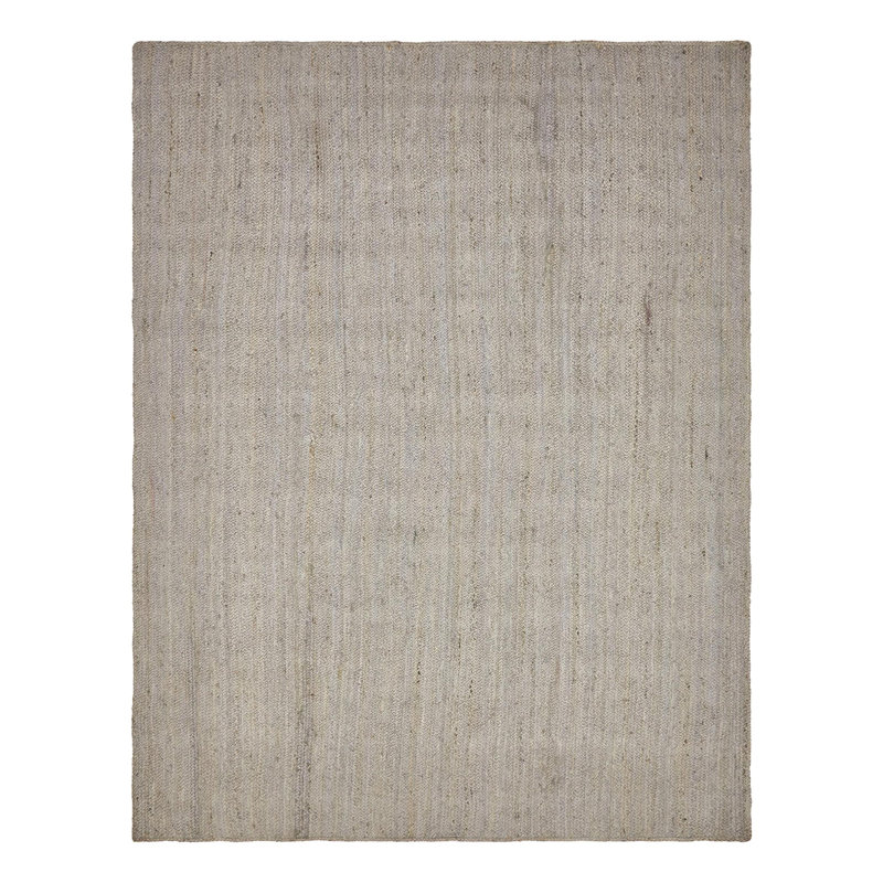 Tapis gris en jute / sisal fabriqué à la main Judlaph, Rectangle 5 pi 1 po x 8 pi