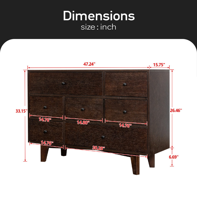 Commode 7 tiroirs Katilyn