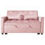 Canapé-lit convertible, canapé-lit escamotable 3-en-1 avec dossier inclinable et coussins, canapé-lit, fauteuil convertible, causeuse convertible pour salon, maison ou bureau (rose)-714379855