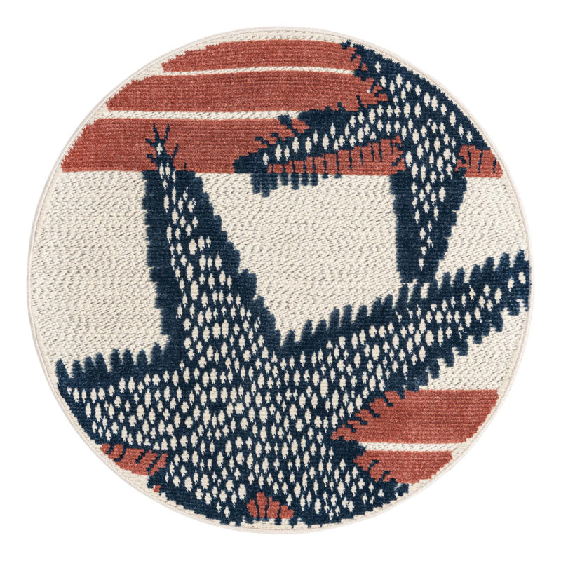 Millville Indoor/Outdoor Rug Ivory, Round 3'3"