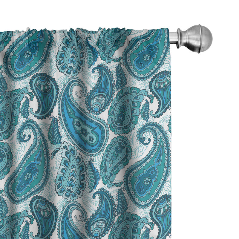 Floral Semi-Sheer Rod Pocket Sliding Panel, 28" x 95"
